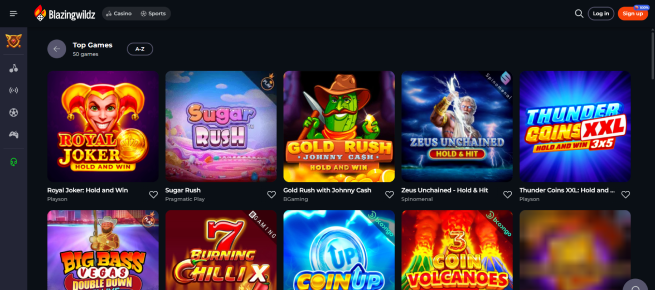 Scrol door de eindeloze selecties met casino spellen